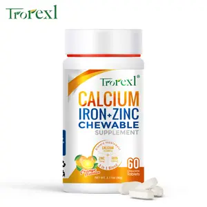 Trorexl Calcium Iron Zinc Chewable Tablets 60 Tablets Are Rich In Minerals Such As Calcium,Iron,And zinc