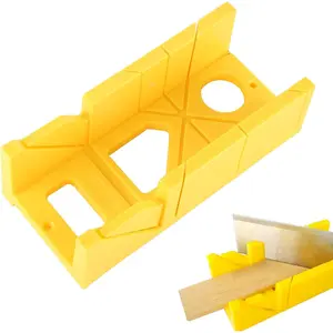Mitre Box and Saw Set for Wood, Gypsum – Miter Box with 45° & 90° Angle Cuts – Precise Hand Saw with Storage Cutting Guide – Ideal for Molding, Trim, Frame & Baseboard Projects