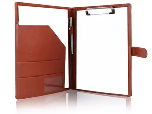 Leather Padfolio Portfolio Folder Binder With Cover for A4 Notepad Holder Resume Pad Interview Letter-size