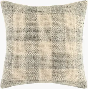 Beige Modern Accent Pillow with global details for sofa bed or accent chair