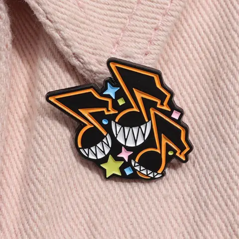 Persona 5 RPG Game Enamel Pin Cartoon Musical Note Game Peripheral Alloy Clip In Brooch Lapel Backpack Badge Fashion Jewelry Accessories Gift for Friends Durable Metal Pins Fashion Accessory