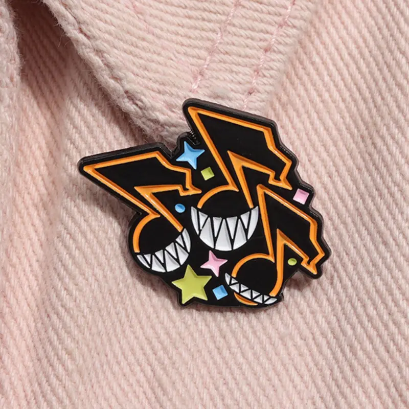 Persona 5 RPG Game Enamel Pin Cartoon Musical Note Game Peripheral Alloy Clip In Brooch Lapel Backpack Badge Fashion Jewelry Accessories Gift for Friends Durable Metal Pins Fashion Accessory