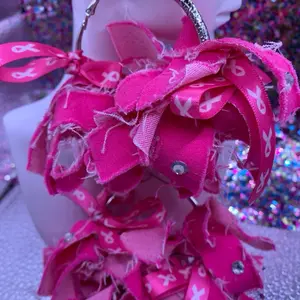 Hoop earrings Breast Cancer Awareness