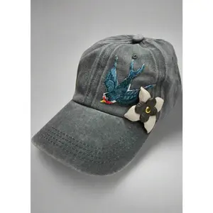 Swallow Appliqued Baseball Hat