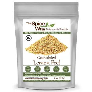 The Spice Way Granulated Lemon Peel  Pure Flavor No Preservatives Kosher Non GMO Salt Free