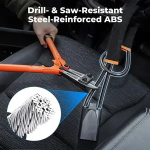 Universal Steering Wheel Lock Car Anti-Theft Device with 3 Keys, Safety Belt Fixed, Suitable for Most Cars Trucks Suvs Vans, Car Accessories