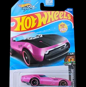 Hot Wheels Slide-Burn HW Dream Garage 2025 Case E. 108/250 Pink with New 2025 Design Racing Car Model Diecast Collectible