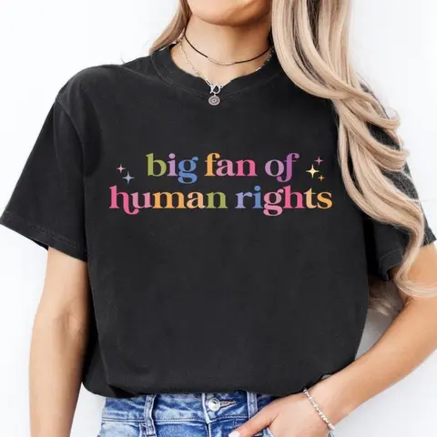 Big Fan Of Human Rights Shirt, Equality Shirt, Social Justice Shirt, Political Resistance Shirt, Subtle Resistance Tee, Activist Shirt Gift Clothes Soft