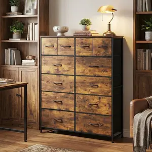 12-Drawer Dresser Storage Cabinet, Closet Organization Organizer, Suitable for Home and Office Use