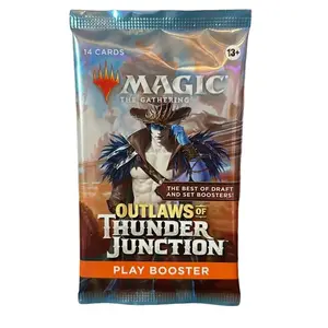 Magic: The Gathering Outlaws of Thunder Junction Play Booster Pack - 1-5 Rare or Higher Cards, 3-6 Uncommon Cards, 1 Traditional Foil Card