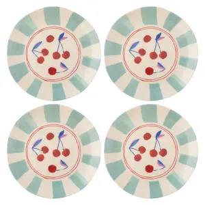 Cherries Melamine Salad Plates