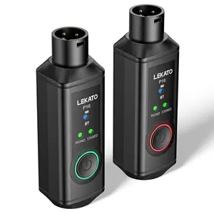 LEKATO XLR Bluetooth Receiver Wireless Adapter BT 5.3 48kHz/24bit 165ft Range for Mixing Console Desk Audio Mixers Speakers DJ PA Systems 15H Battery Life (1 Pack for Mono) Summervibes
