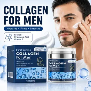 Men’s Collagen Face Cream, 50g Anti Aging Moisturizer for Men with Retinol, Hyaluronic Acid, Vitamin E & Hydrolyzed Collagen, Firming Facial Cream for Wrinkles, Fine Lines and Dry Skin
