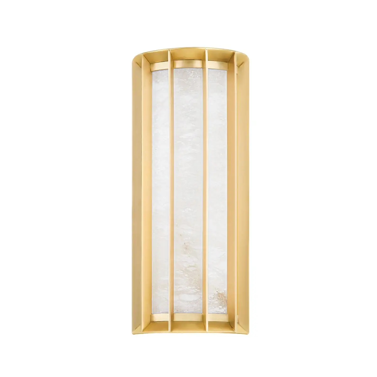 Leda Sconce - Vintage Brass Frame With Alabaster Diffuser and Soft LED Glow