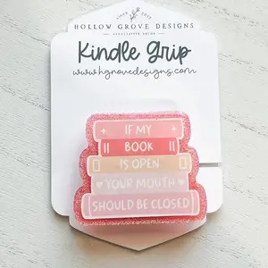 Book Open Mouth Shut E-Reader Grip | Custom Kindle Grip | Kobo Reader Grip | Bookish Accessories | Snarky Readers Merch | Romance Reader