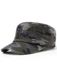 Men's Cadet Army Caps Casual Military Caps Flat Top Cap
