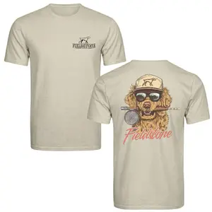 Fieldstone Sporting Lifestyle Fishing T-Shirt, Cool Golden Dog Graphic, Unisex Fit for Fishermen, Perfect Gift for Retriever Lovers