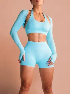 Sculpt Society Bolero Long Sleeves (Celeste)