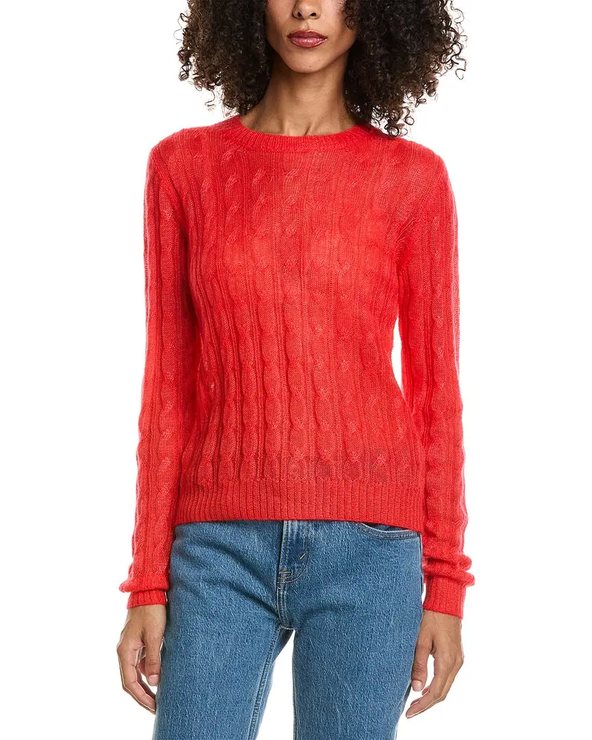 Prada Cable Knit Mohair-Blend Sweater