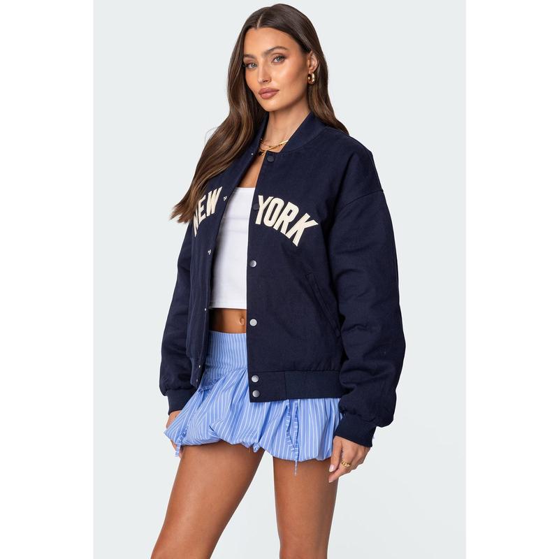 Big Apple Oversized Bomber Jacket