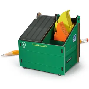 Desk Dumpster - Pencil holder and note cards