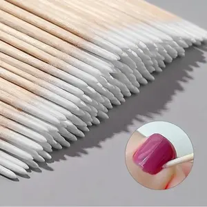 Wooden Nail Cleaning Stick, 200 Precision Nail Polish Remover Tools, DIY Manicure Supplies, Home Salon Use, Professional Quality