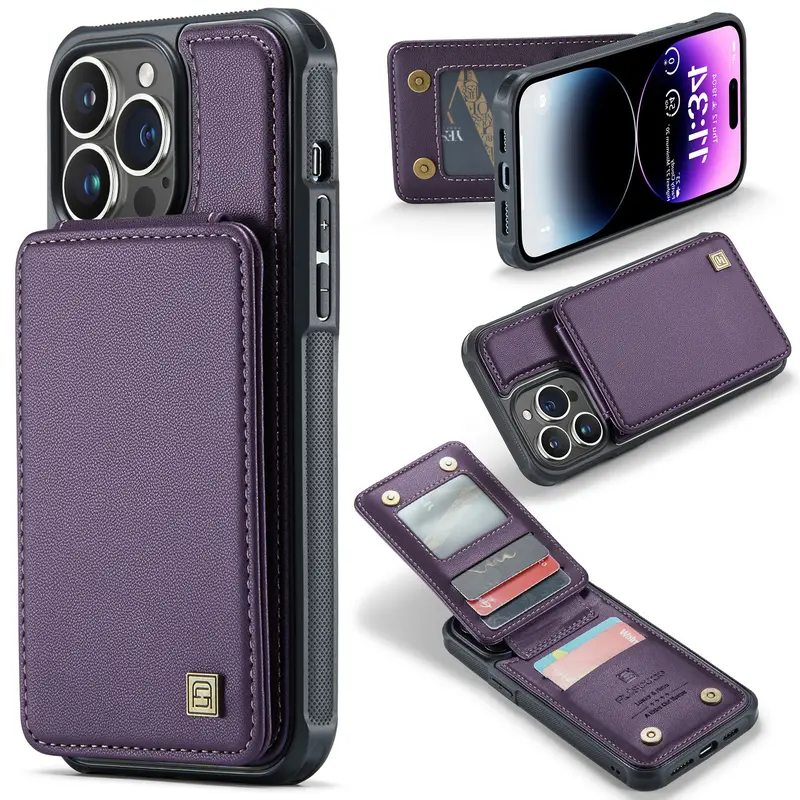 OREKROY Retro PU Leather Wallet Phone Case for iPhone 18 Pro Max 18/17/17 Air/16/15/14/13/12 Pro Max, RFID Blocking, Card Holder, Magnetic Back, Shockproof Flip Cover with Stand Function, Anti-Scratch Full Protection