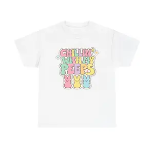 Chillin With My Peeps Tee | Easter pastel bunny graphic
