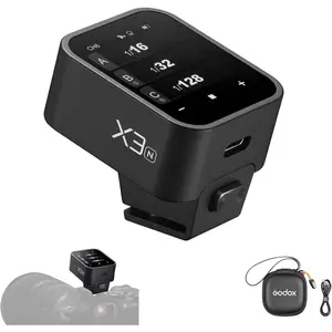 GODOX X3 N TTL Wireless Flash Trigger Compatible with Nikon Camera, OLED Touchscreen, Built-in Lithium Battery, 2.4G Wireless Connection