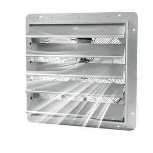 20 Inch Shutter Exhaust Fan, High Speed 3500CFM, 1500 RPM Low-Noise, Vent Fan with Aluminum Blades & Automatic Shutter for Workshop Garages Shops Greenhouse Attic Ventilation