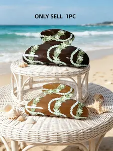 Hawaiian Floral Print Hair Claw Clip, Tropical Shark Clip for Beach Vacation, Stylish Accessory for Summer, Perfect for Outdoor Activities, Tropical Hair Accessories