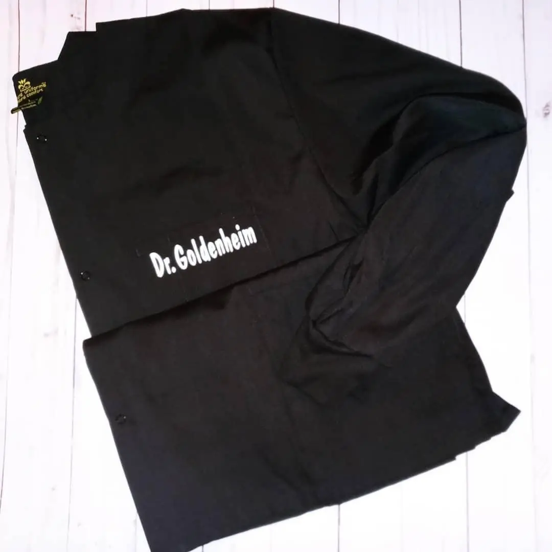 Personalized Black Long Sleeve Scrub Jacket Cotton Polyester Black Workwear Uniforms Stylish Pockets Clothing Womenswear Comfortable Essential Everyday Style Lady