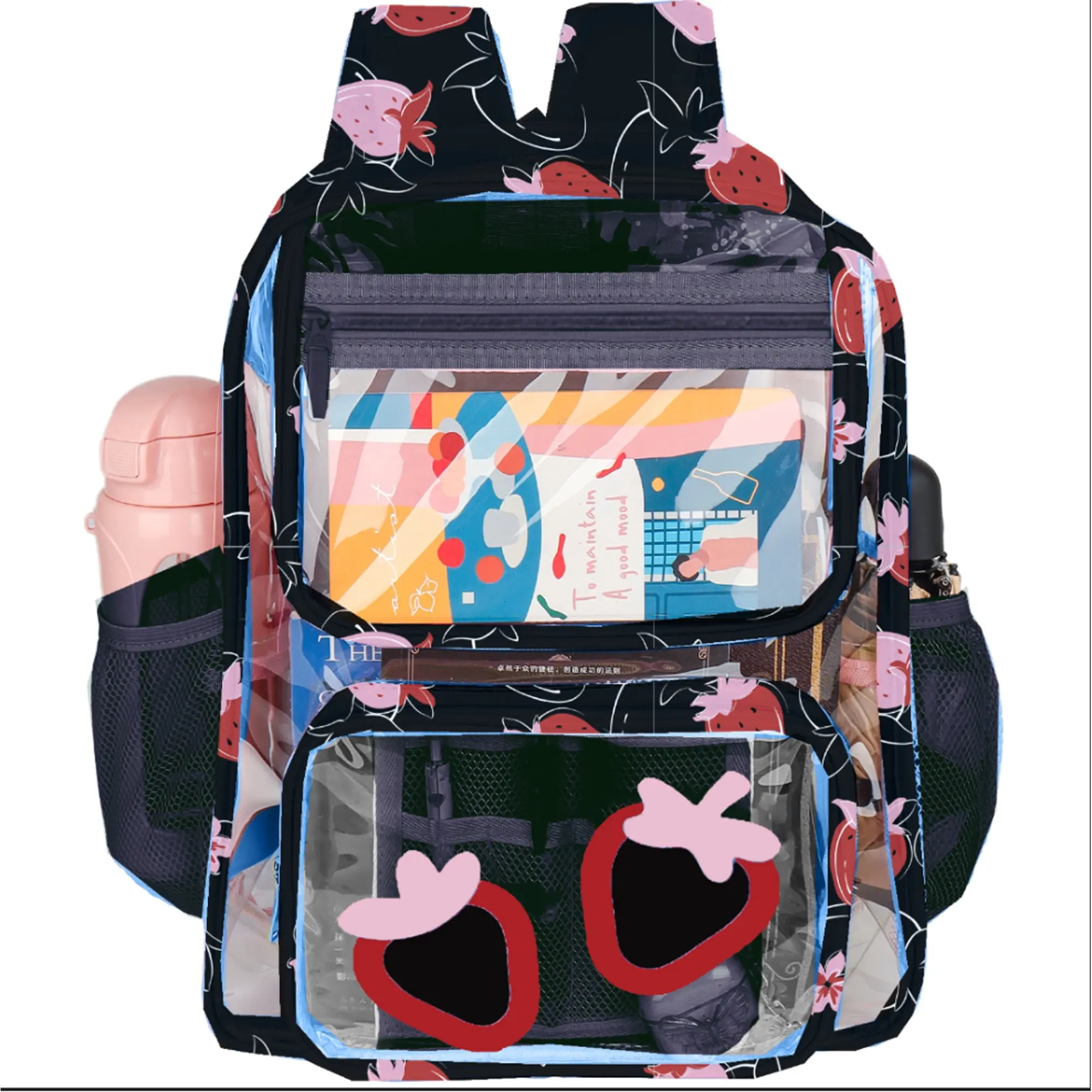 DAKIMOE Clear Backpack Heavy Duty Stadium Approved School Cute Transparent Backpacks Clear Bag Travel DAKIMOE Clear Backpack Heavy Duty Stadium Approved School Cute Transparent Backpacks Clear Bag Travel