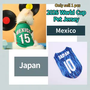 Mexico/Japan/Spain Team 2026 World Cup Pet Jersey | Breathable Mesh Summer Vest for Dogs & Cats Shirts