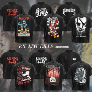 [COLLECTION] Ice Nine Band T-Shirt Collection, INK Band Tee, Horror Metalcore Graphic Tee, Gothic Slasher Style Shirt, Dark Cinema Inspired Heavy Cotton Band Tee, Gift for Metal Music Lovers, Alternative Merch for Men & Women