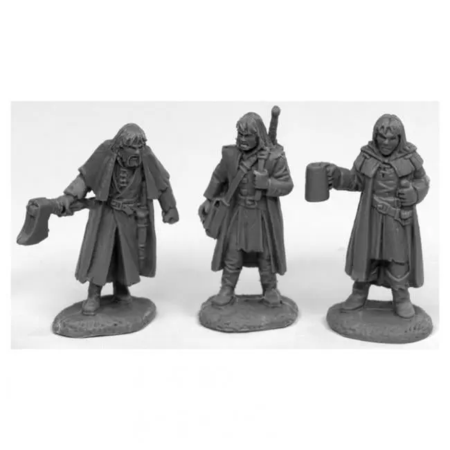 Reaper Miniatures REM44016 Bones Dreadmere Mercenaries Collectible Statues & Figurines, Black - Pack of 3, Collectibles