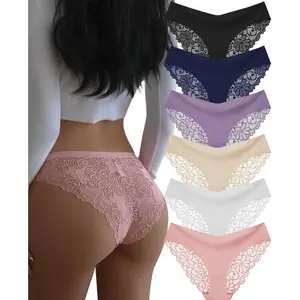 Cheeky Womens Underwear Comfortable Seamless Panties Luxurious Lace Bikini Briefs