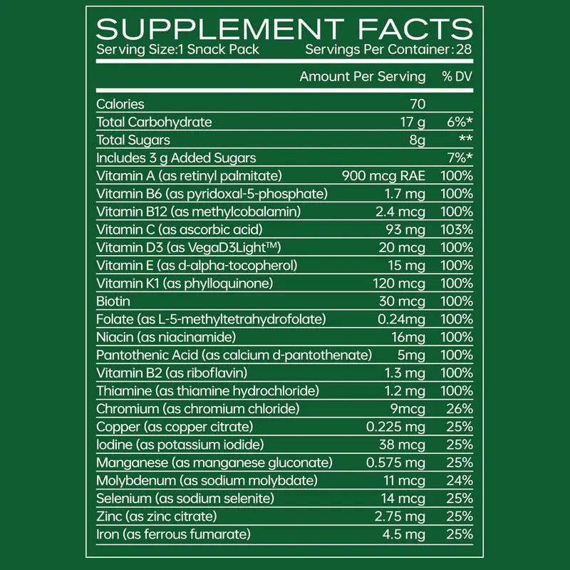 Susnen Greens Daily Gummies Multivitamin DailyWellness Supplement Green Apple 20+ in 1 Multivitamin with 20+ Nutrient-Dense Ingredients for Stress & Bone Support Healthcare Fitness-2