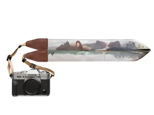Parks in Color Camera Strap - Leather ends, Comfortable backing, Adjustable, Compatible Connection for DSLR, Mirrorless, Film, Photographer Accessory