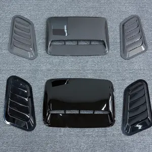 Car Engine Hood Vent Decorative Set, 3-Piece Car Head Cover Leaf Board Fake Vent Side Wing Body Sticker, Automotive Accessories, Car Accessory
