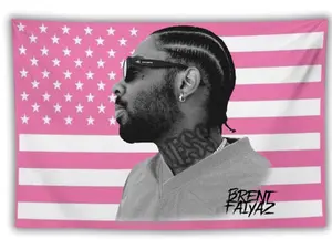 BRENTTT FAIYAZZZPop Star Singer Pink USA Flag - Concert American Flag Tiktok Meme Music Gift For Fans