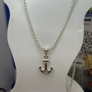 925 sterling silver 18” kids chain high quality solid Italian silver)) cadena con dije de plata Italiana Alta calidad solido 18” pulgadas para niños