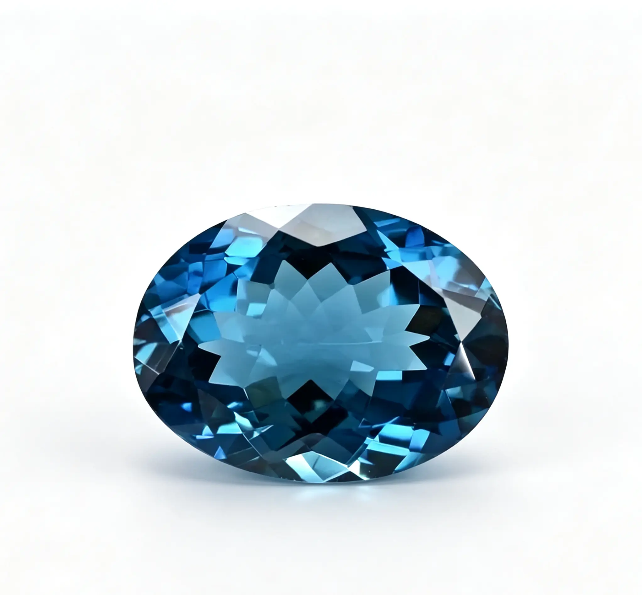 Natural London Blue Oval Cut Topaz With Certificate