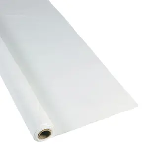 40" x 250 ft. White Extra Long White Plastic Tablecloth Roll