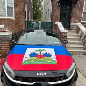 Haiti flag hood cover fits all cars and trucks
