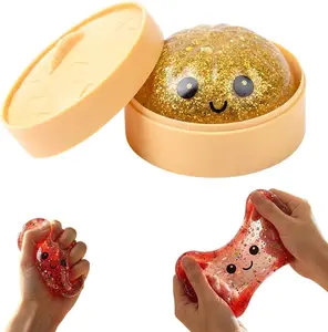 Dumpling Glitter, Dumpling Glitter Squishies, Dumplings Squishies, Stress Relief Fidget, Soft Squeeze Decompression Dough, Giant Glitters Dumplings