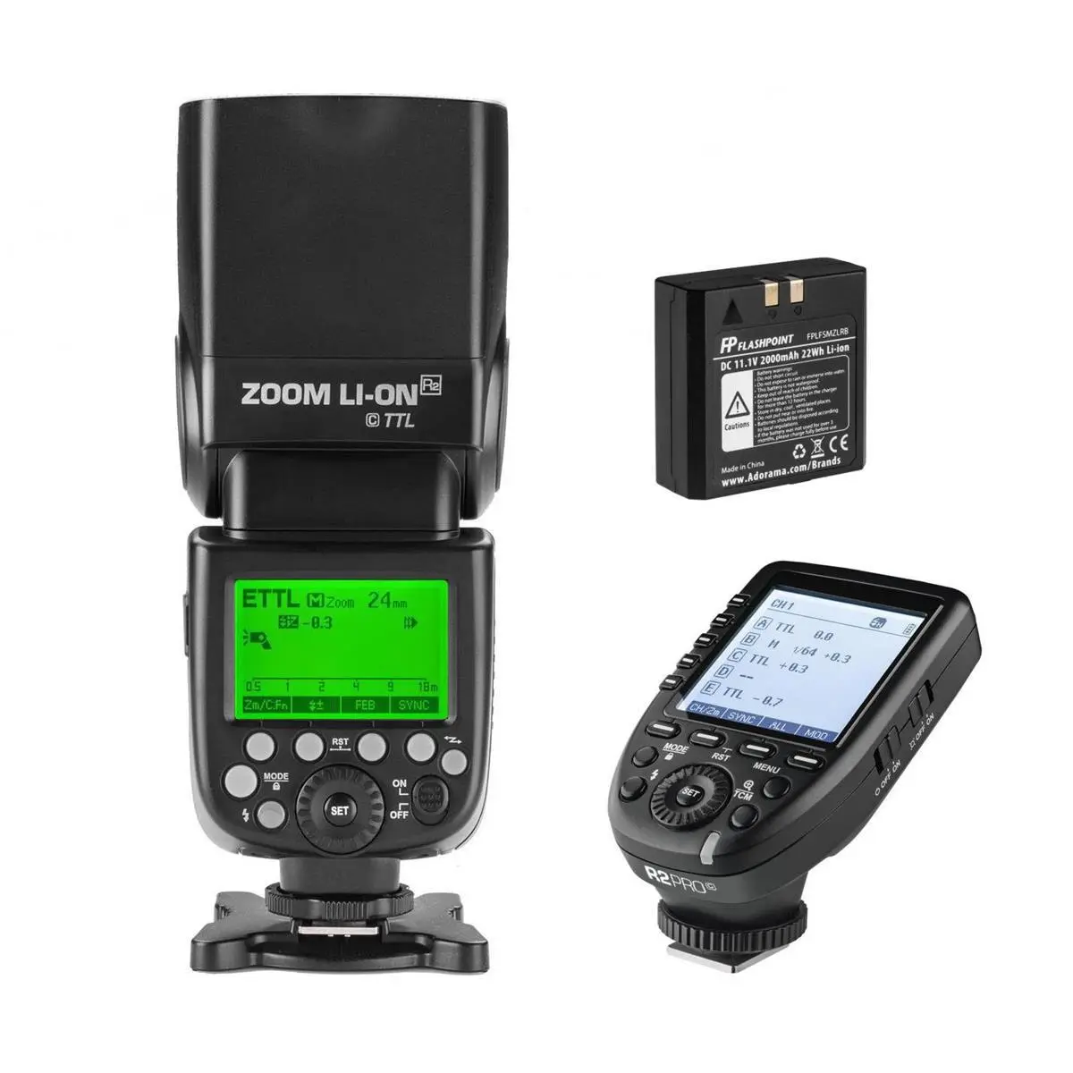 Flashpoint Zoom Li-ion R2 TTL On-Camera Flash Speedlight - [Godox V860II]