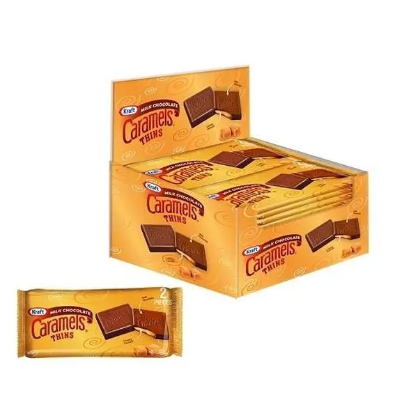 Kraft Milk Chocolate Caramel Thins 2 Piece 1.05oz 12ct