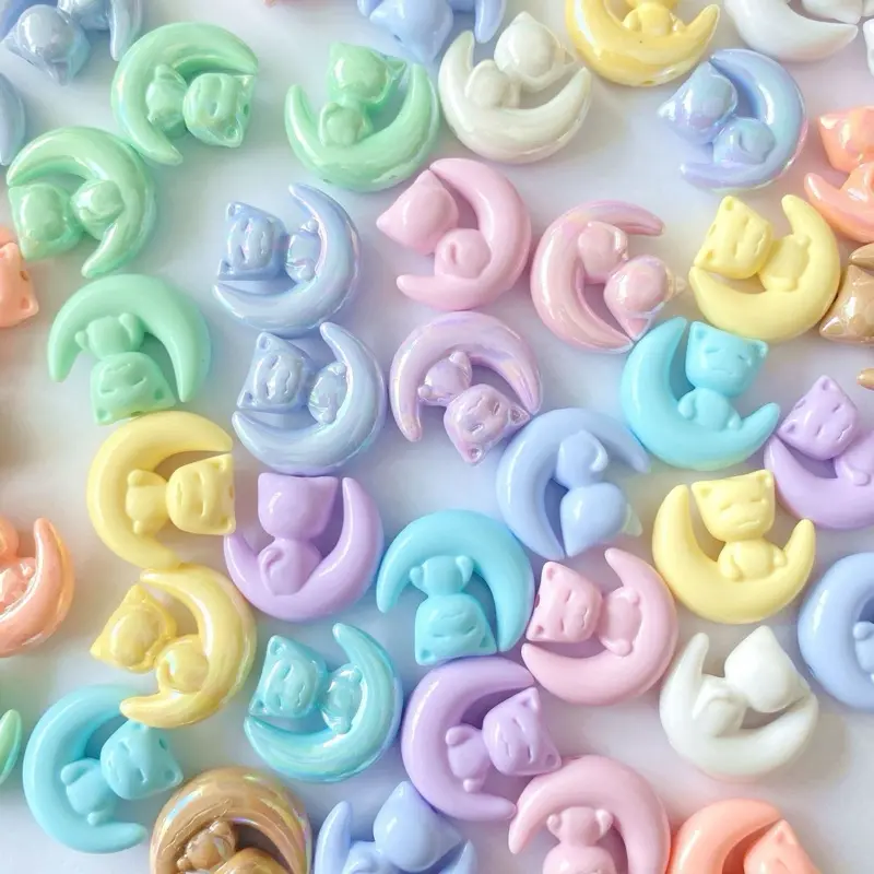 【B002】Acrylic Irregular Colorful Beads Set - Decoration Beads, Craft Embellishments, DIY Beading Accessories for Pen Making, Keychain Crafting