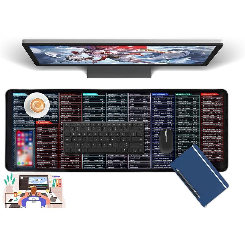Quick Key Super Large Anti-Slip Keyboard Pad - with Office Software ...